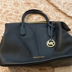 Michael Kors Black Pebbled Leather Satchel